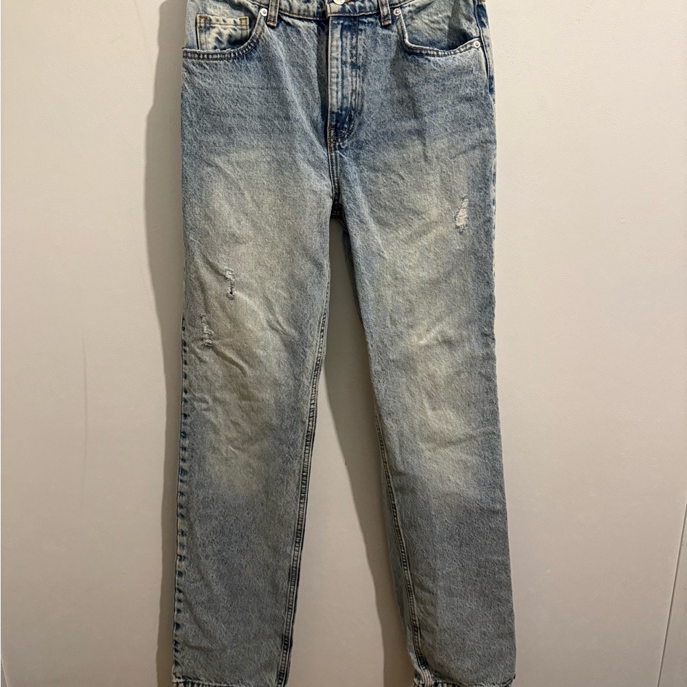 🧡REVICE Men's Faded Blue Straight Jeans